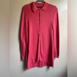 Peruvian connection ribbed knit cotton button down sweater sz XS preppy academia